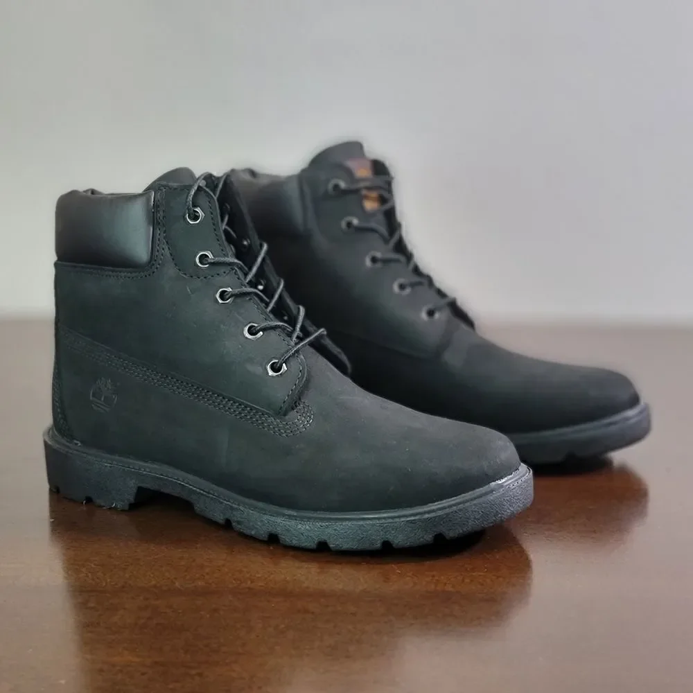 Timberland Premium Black Leather Boots Waterproof